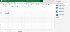 Excel Online through Office Web Apps