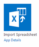 Import Spreadsheet